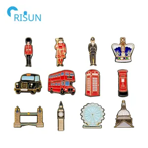 [Custom British Pins] Factory Customized High-Quality Enamel British Icons Lapel Pins