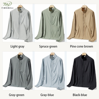 Veste de protection solaire UPF50+ à col montant, rafraîchissante, respirante, à manches longues, anti-UV, pour activités de plein air, pêche, camping, voyage