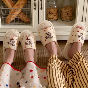 XIXITIAO Pantuflas de Interior de Algodón y Lino al por Mayor, Listas para Entregar, con Suela Antideslizante de EVA, Transpirables, para Hombre y Mujer - Product Image 4