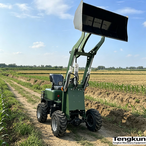 Nuovo <span class=keywords><strong>Mini</strong></span> Caricatore Elettrico 4WD ad Alta Configurazione, Piccolo Caricatore Elettrico su Ruote per Costruzioni Agricole - Product Image 2