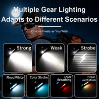 Nueva Lámpara de Gorra de Béisbol con Carga USB, Pantalla Digital, Colorida, para Pesca Nocturna y Ciclismo, Lámpara Frontal LED Portátil con Sensor