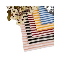 Tissu tricoté 40S en polyester/coton peigné, rayé camouflage teint en fil 0.5TC, écologique, 120g, doux, extensible et respirant pour garçons et filles