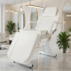 Giường massage có thể điều chỉnh gấp gọn, giường spa, ghế làm đẹp, ghế xăm, ghế nối mi có kèm ghế đẩu - Product Image 4