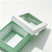Boîtes cadeaux rigides en carton de haute qualité personnalisées avec couvercle et base, emballages de luxe pour cadeaux avec fenêtre