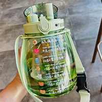 Bouteille d'eau portable pour le sport avec sangle, pour l'école et le camping, isolation thermique, vente en gros, mignonne, pour enfants, grande capacité 1300 ml