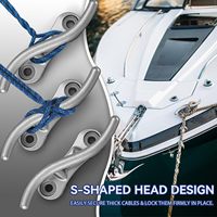 Crampons de quai en aluminium Jenaai, style S, robustes, avec trous de fixation encastrés pour bateaux et kayaks - Fabriqués en Chine