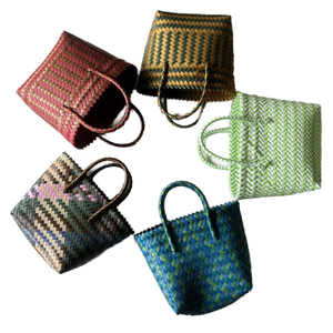 Bolso de Playa Tejido a Mano de PP, Portátil, Resistente, para Mujer, Verano, Vacaciones, Diseño Casual, Sin Asas - Product Image 1