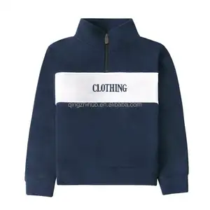 Qingzhihuo Factory Winter Fleece Quarter Zip Sweater Pullover Custom Logo Half Zipper Polar Fleece Mens Oversize Sweatshirt