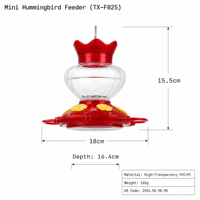 Support OEM ODM Mangeoire à Nectar pour Colibris à Suspendre en Extérieur, pour Jardin, Anti-fuite, Facile à Nettoyer, 4 Ports, Rouge, Meilleure Vente