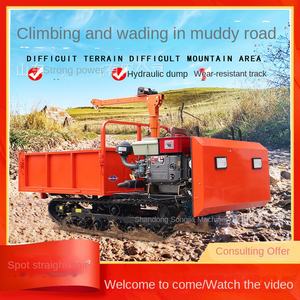 Petit véhicule de transport tout-terrain à chenilles avec grue montée sur camion fournie par le client - Product Image 3