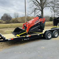 Remorque à essieu simple ou tandem pour mini-excavatrice, chargeuse compacte, transport de matériel, rampes de chargement, capacité de charge 1,5T 3T