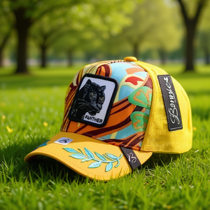 Cappello Trucker Bonne Animal Ricamato Regolabile in Rete a 6 Pannelli Casual Primavera Estate Unisex per Adulti - Product Image 2