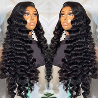 Perruque brésilienne HD Lace Front, 100% cheveux humains vierges avec cuticules alignées, sans colle, perruque complète en dentelle, perruque Lace Frontal pour femmes noires