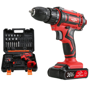 36V Xách Tay Không Dây <span class=keywords><strong>Lithium</strong></span> Điện Tuốc Nơ Vít Bộ Dụng Cụ Có Thể Sạc Lại Hộ Gia Đình Tác Động Khoan Bộ Không Dây Pin Điện Khoan - Product Image 6