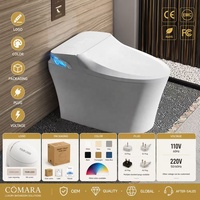 WC professionnel à siphon en S allongé, design moderne, à poser au sol, avec télécommande, siège chauffant, fonctionnalités avancées, confort