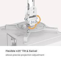 Support de plafond universel réglable à 2 sections pour projecteur, économique, avec bras extensible pour plafond incliné ou plat
