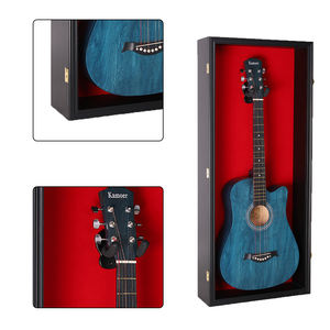 באיכות גבוהה שחור מהגוני מסגרת מעץ מהגוני <span class=keywords><strong>plexiglass</strong></span> מודרני גדול תצוגה גיטרה ארון תפאורה הבית תיבת צל תיבת צל - Product Image 3