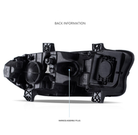 Pièces d'auto phare avant lampe halogène lumière avec LED DRL feux diurnes 68214398AA 68214399AA pour Dodge Charger 2015-2022