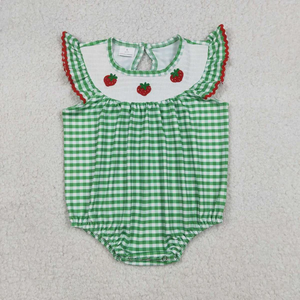 Jesús ama este mono de manga corta para niñas con diseño de bordado de niña campestre. - Product Image 2
