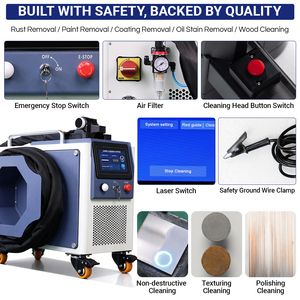 Máquina de Limpieza Láser de Pulso Refrigerada por Aire DMK 500W GT-500 para Eliminar Óxido y Pintura de Madera - Product Image 2