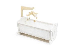Muebles de muñecas de madera en miniatura para niños, juguete para juego de simulación, muebles de muñecas de madera, literas, cuna - Product Image 3