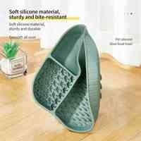 Bol de Nourrissage Lent en Silicone Personnalisé pour Animaux de Compagnie, 3 Compartiments Anti-ballonnements, avec Base à Ventouse pour Chiens et Chats