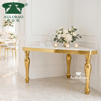Table à manger triangulaire à 3 pieds en acier inoxydable de qualité supérieure, robuste et stable, finition miroir dorée