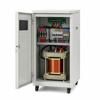Stabilisateur de tension vertical haute puissance 30KVA 380V triphasé, régulateur de tension automatique intelligent de type servomoteur AC