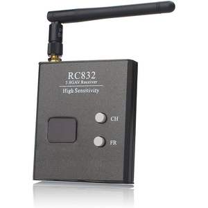 AKK 5,8G RC832 Mini FPV Receptor Pantalla de doble pantalla para control remoto FPV Quadcopter Drone Construcción de metal de plástico duradero - Product Image 2