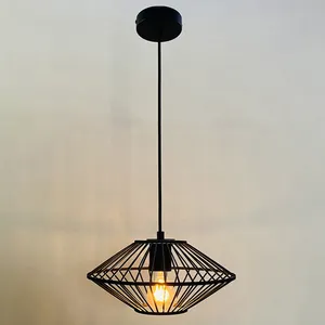 Di alta qualità moderna Nordic 220 Volt 2022 Bar Cafe metallo nero Vintage soggiorno luce a Led pendente