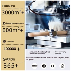 制造商碳化竹针纳米竹气垫按摩梳女式家用护发头皮按摩木制 - Product Image 4