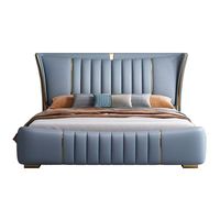 Nouveau Prix Usine Lit de Rangement Moderne en Cuir Vente en Gros Ensemble de Mobilier de Chambre d'Hôtel Haut de Gamme Lit en Bois Lits Capitonnés