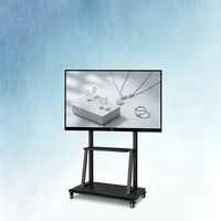 Tableau blanc interactif intelligent 4K de 55 à 120 pouces, tactile infrarouge 86/98, caméra 4800MP, fixation murale ou sur pied, pour réunions et salles de classe