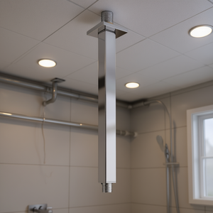 Brazo de ducha cuadrado para techo de 30 cm con acabado cromado, accesorio para baño - Product Image 3