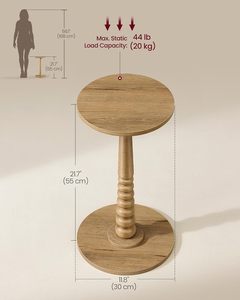 <span class=keywords><strong>Table</strong></span> d'appoint <span class=keywords><strong>VASAGLE</strong></span> MARIEL Collection, brun naturel, pieds en bois massif, style mid-century modern, petite <span class=keywords><strong>table</strong></span> <span class=keywords><strong>basse</strong></span> - Product Image 2