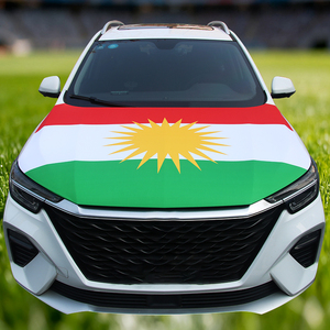 Livraison rapide, housse de capot de voiture Kurdistan 115*160cm, drapeau en polyester durable, écologique, logo personnalisé, housse de moteur de voiture - Product Image 2