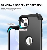 Coque de Protection hybride à trois couches contre les chocs pour iPhone 14 13 12 11 X Xs Xr Pro Max 6 7 8 Plus mini coque arrière
