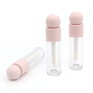 Hot sale 4.8ml lip oil tube with round knobs empty lip gloss tube liquid lip stick tube cosmetic packaging manufacturer