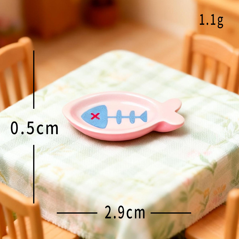 Assiette à poisson colorée, petit format