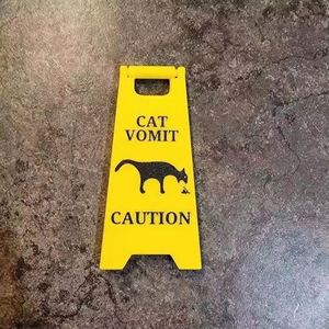 Nuevo Letrero Creativo de Advertencia de Vómito de Gato para Peluquería, Divertido Letrero de Advertencia de Perro, Novedad para Fiestas, Regalos, Decoración del Hogar/Escritorio - Product Image 4