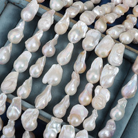 Perles baroques en queue de poisson, perles baroques irrégulières d'eau douce naturelles, brin semi-finie, longueur environ 40 cm