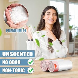 ถุงขยะขนาดเล็ก Huamaohengchun 4 แกลลอน ถุงขยะแบบไม่ขาดง่ายพร้อมเชือกรูด ไม่มีกลิ่น ถุงขยะสีขาวสำหรับห้องน้ำ จำนวน 60 ใบ - Product Image 3