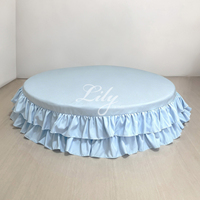 Nappe de table moderne personnalisée en soie de lait faite à la main pour baby shower, fête d'anniversaire, toile de fond, décoration de dessert pour garçon ou fille, aménagement d'événements