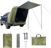 Tenda Mobil Satu Kamar Tidur Berbahan Kain Oxford Anti Air Lapisan Tunggal Motif Kamuflase untuk Berkemah di Luar Ruangan, Cocok untuk Empat Musim