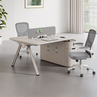 Postes de travail modulaires à assemblage rapide, bureau pour 4 à 6 personnes avec cloison, ensemble de mobilier de bureau commercial