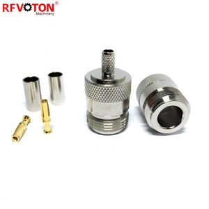 <span class=keywords><strong>50ohm</strong></span> N loại RF không thấm nước Đồng trục Jack nữ uốn nối cho rg316 Cáp - Product Image 2