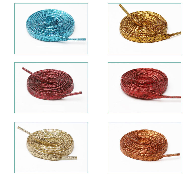 Nice Glitter Silver and Gold Flat Shoe Laces/ Shoestring for Kids and Adults