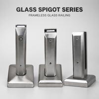 ZD Pass-geprüfte, verstellbare Edelstahl-Glas-Spigots für Poolzäune, Garten-Treppengeländer und Balkon