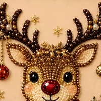 Peinture diamant de Noël, art de la broderie de perles, toile murale à suspendre, décoration faite main DIY, 20cm x 20cm, cadeau de Noël