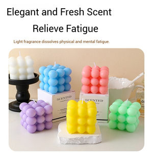 Cubo di Rubik Geometrico 3D di Alta Qualità, Cera di Soia Aromaterapica, Colori Personalizzabili, Profumato Floreale, per Festività, Diwali, Pasqua - Product Image 6